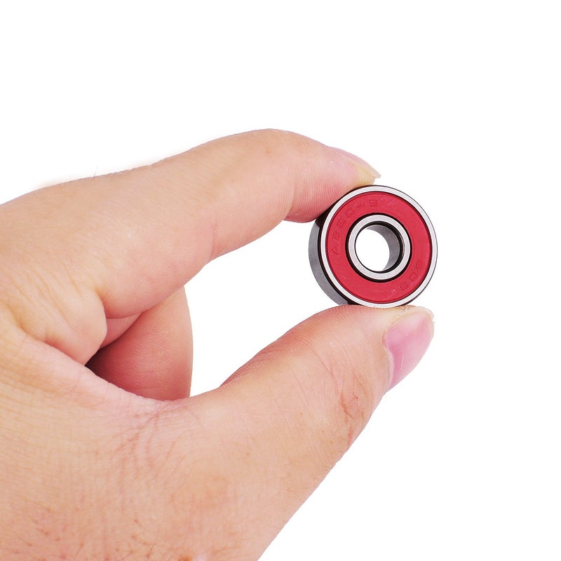 Z-FIRST Precision 608 RS ABEC 9 Bearings for Scooters,Longboards and Skateboards (A-Red) - Image 3